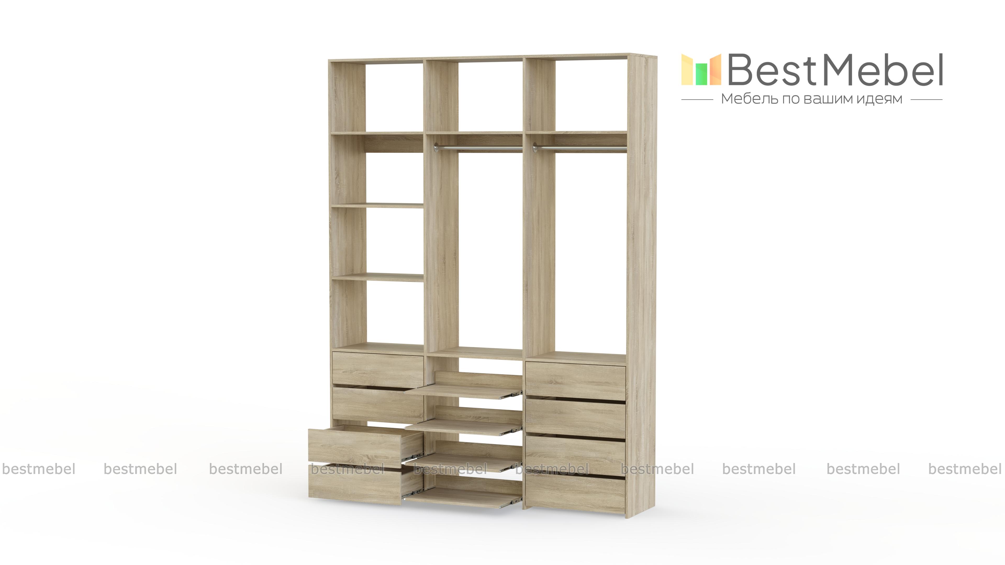 Стеллаж для одежды Мирта 97 BMS - Фото