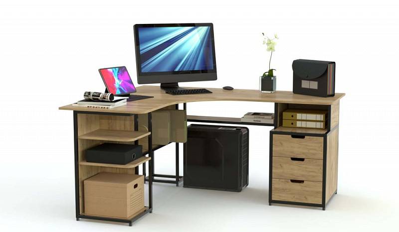 Стол компьютерный Кассандра 3 BMS (1500х750х700)