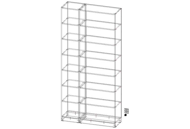 Стеллаж  Барни 02 (1200х2500х380)