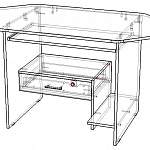 Чертеж Компьютерный стол 14.01 BMS