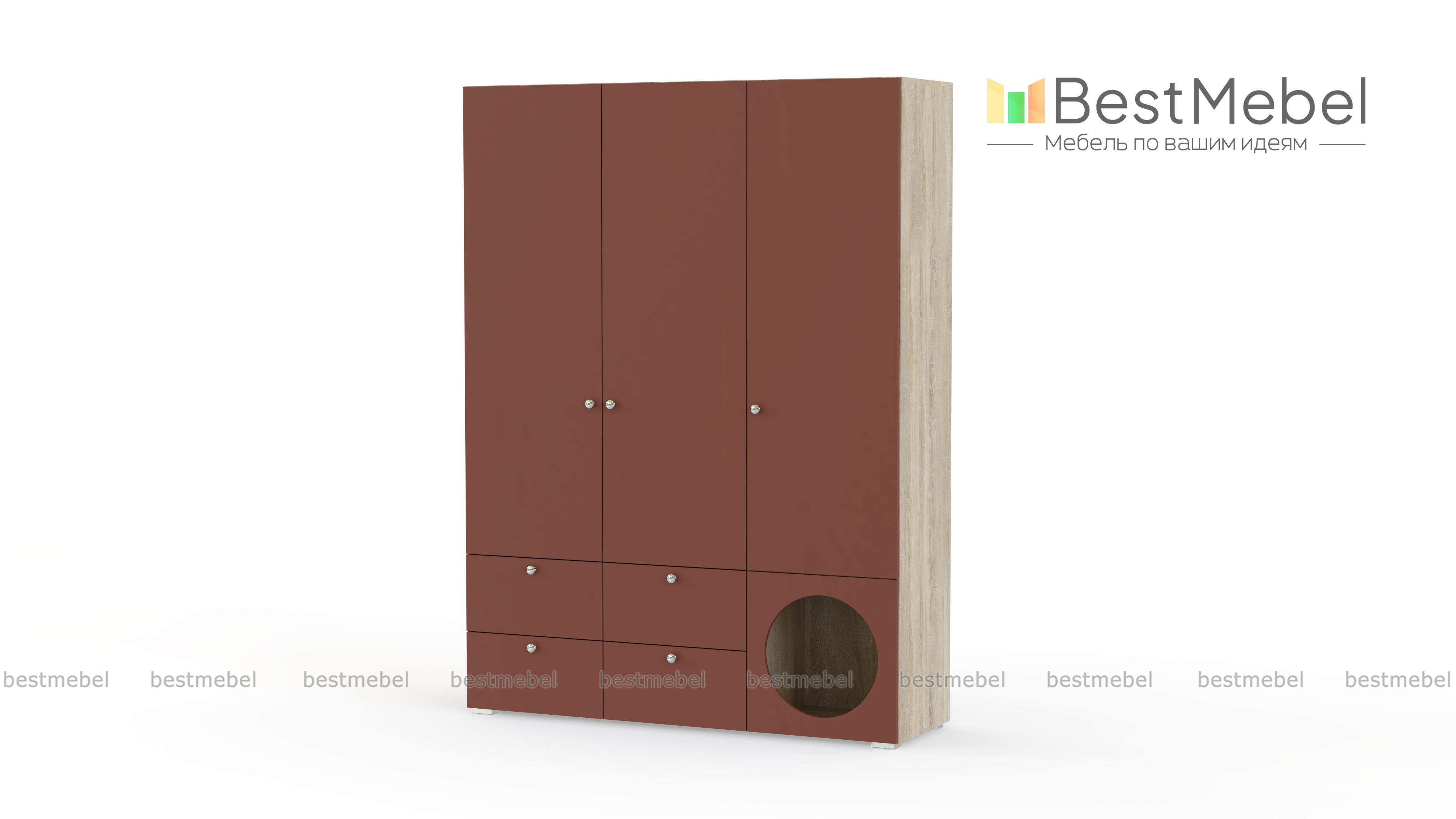 Шкаф распашной Авелин 4 BMS - Фото