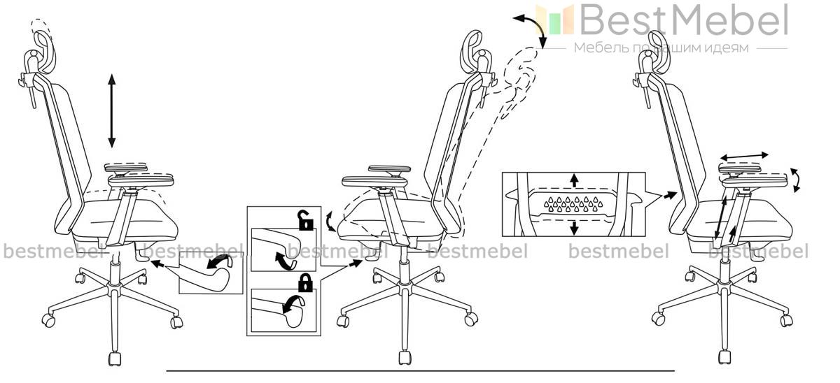 Кресло руководителя MC-612N-H - Фото