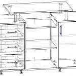 Чертеж Тумба TV-7 BMS
