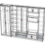 Схема сборки Мебельная стенка Ирина BMS