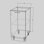 Шкаф нижний 1 дверь Парма BMS