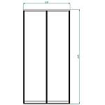 Двери-купе  (1232х2495х100)