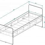 Чертеж Кровать Слэкт Slakt 3