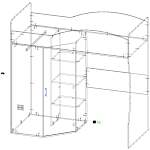 Схема сборки Кровать-чердак угловая Калейдоскоп 3 BMS