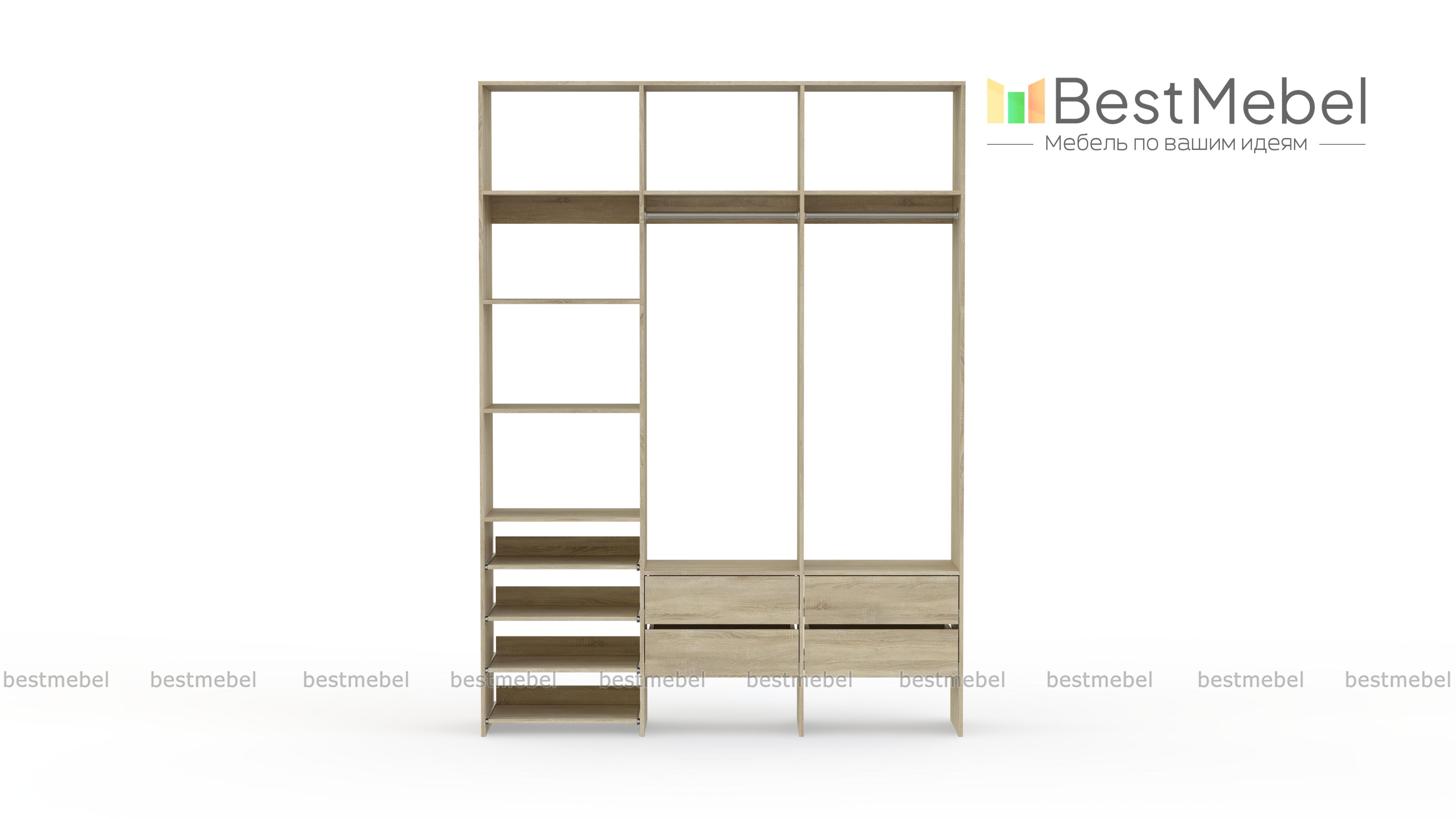 Стеллаж для одежды Мирта 98 BMS - Фото