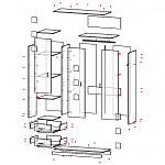 Чертеж Распашной шкаф Паулина 41.2 BMS
