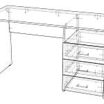 Стол письменный С112 BMS