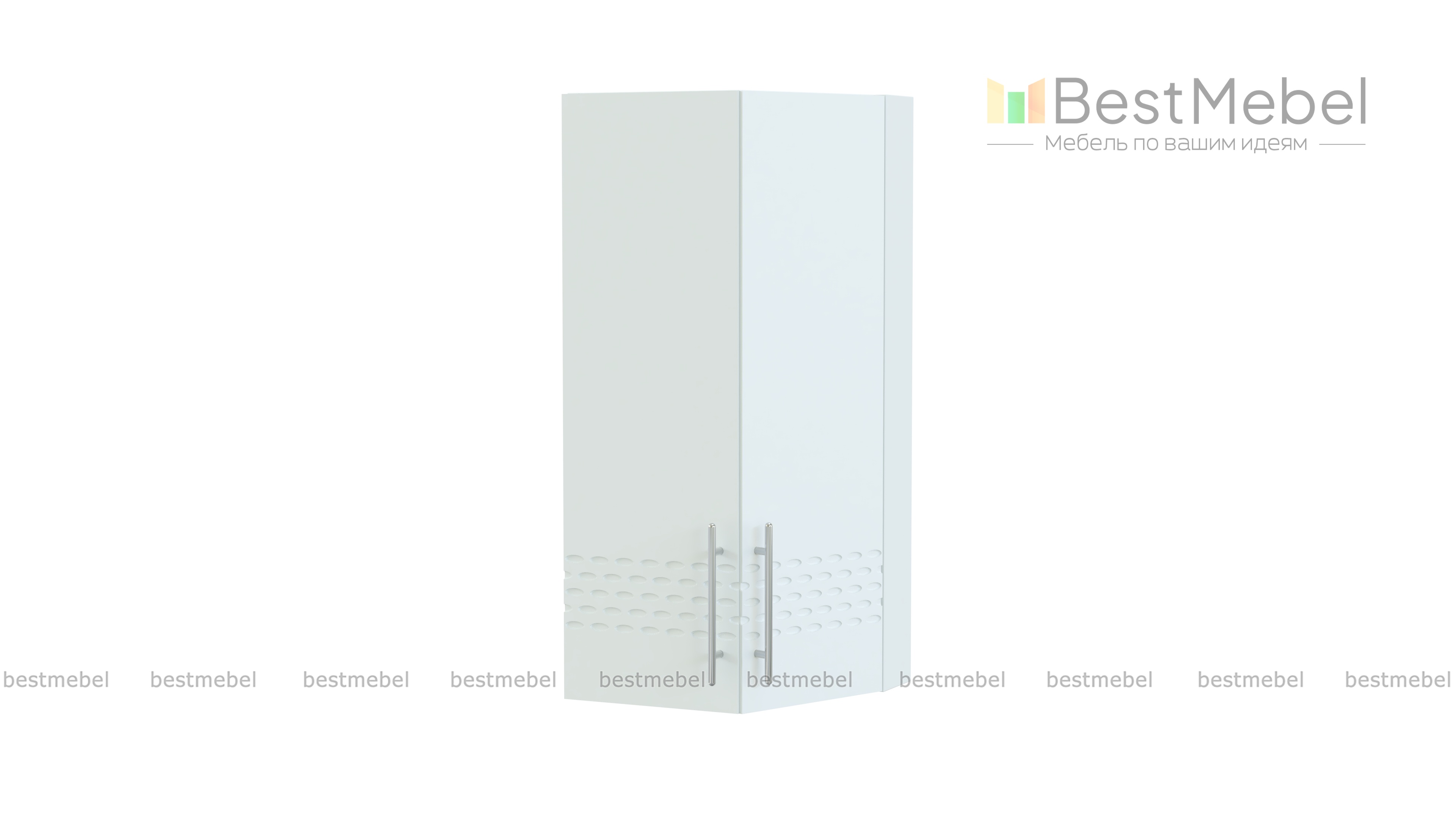 Шкаф верхний торцевой угловой 400 Капля BMS