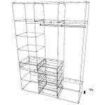 Стеллаж для одежды Мирта 17 BMS (1700х2400х500)