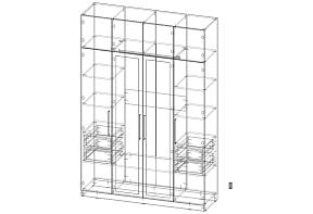 Распашной шкаф Вилета 8  (1700х2500х500)