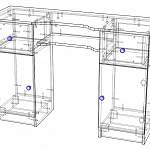 Чертеж Туалетный столик Лидия 6 BMS