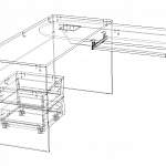 Схема сборки Угловой письменный стол для двоих Калифорния 9 BMS