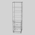 Схема сборки Шкаф-пенал 2 ящика Верона BMS