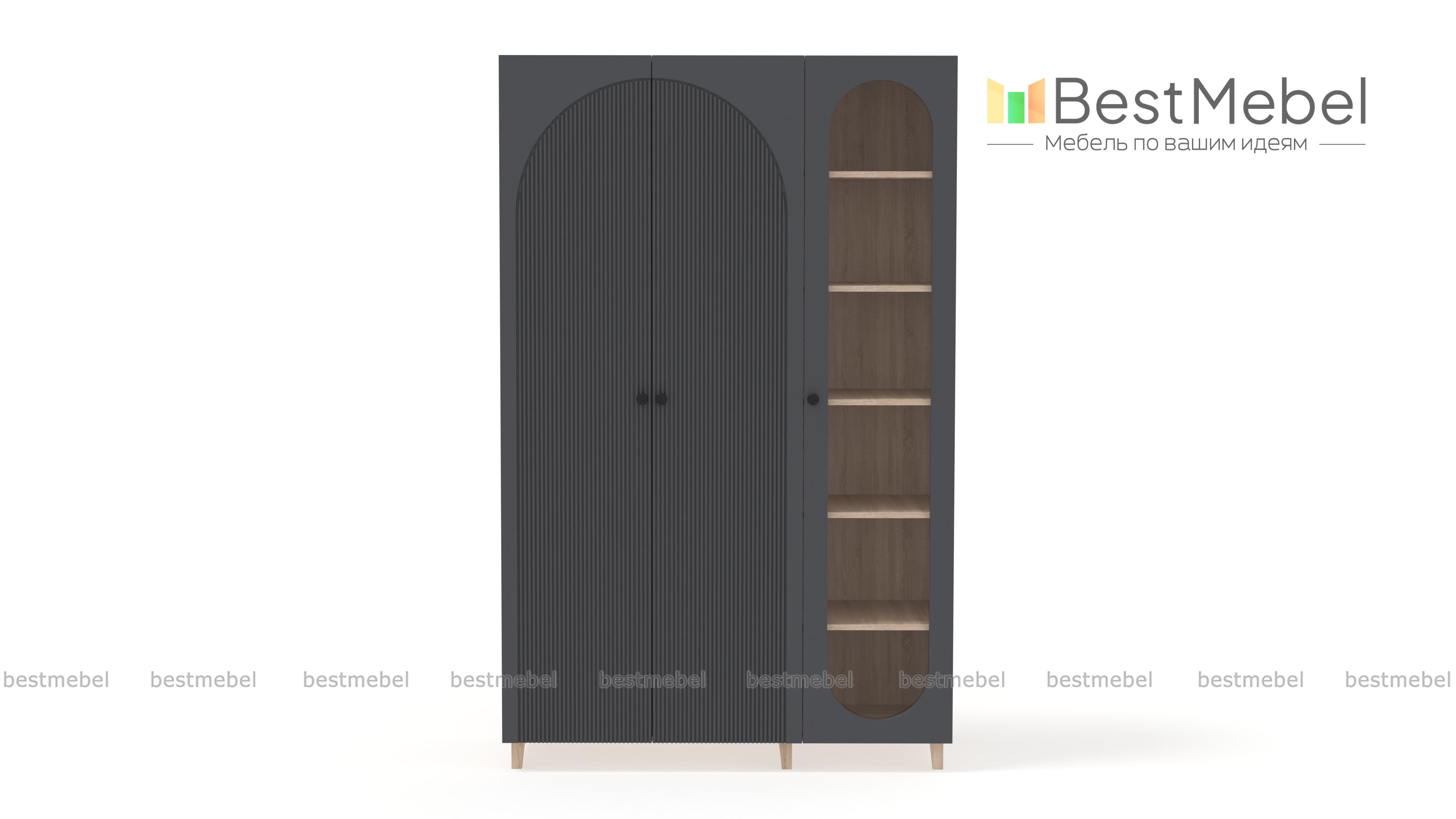 Шкаф распашной Вивьен 21 BMS - Фото