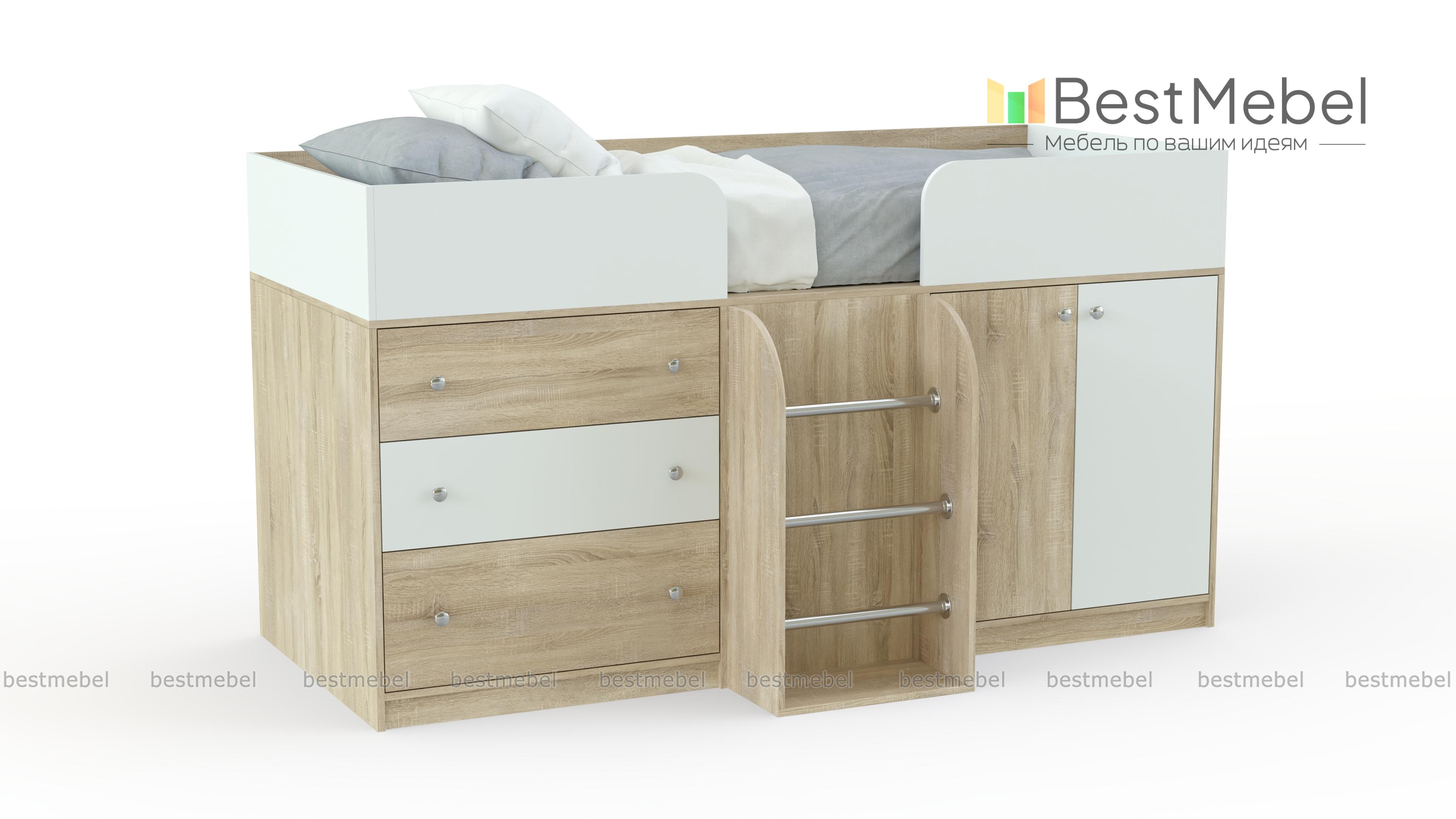 Кровать-чердак  Астра-5 BMS - Фото