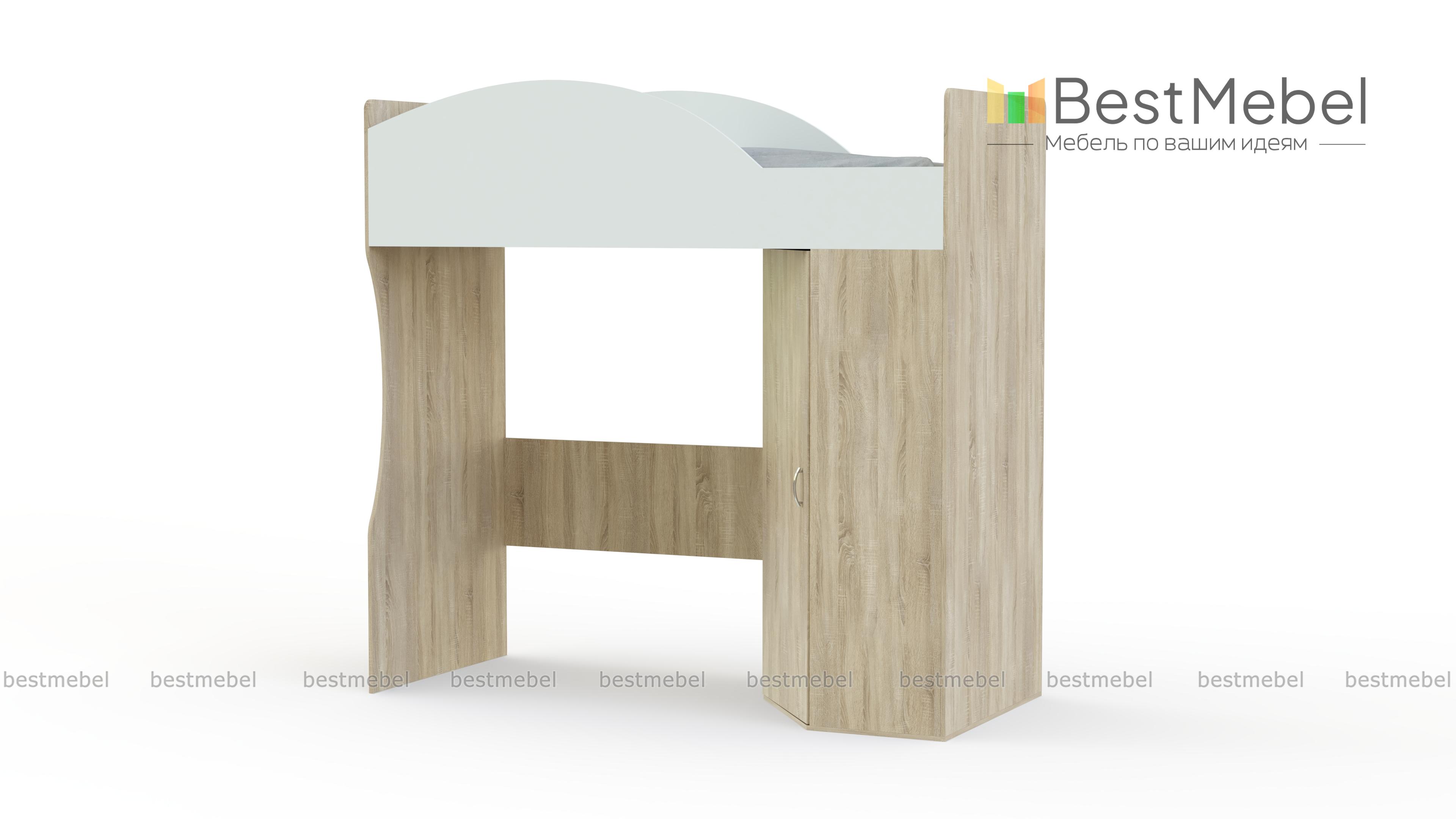 Кровать-чердак угловая Калейдоскоп 3 BMS - Фото