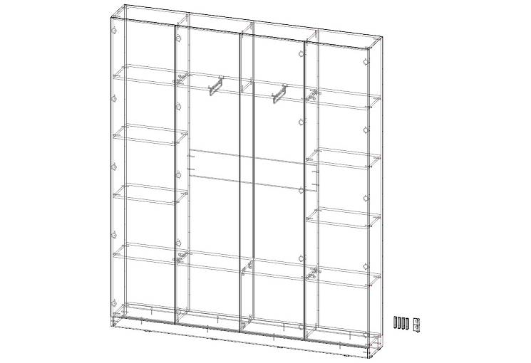 Шкаф распашной Интарс 4 (2000х2400х300)