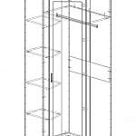 Чертеж Угловой шкаф УШ 90 BMS